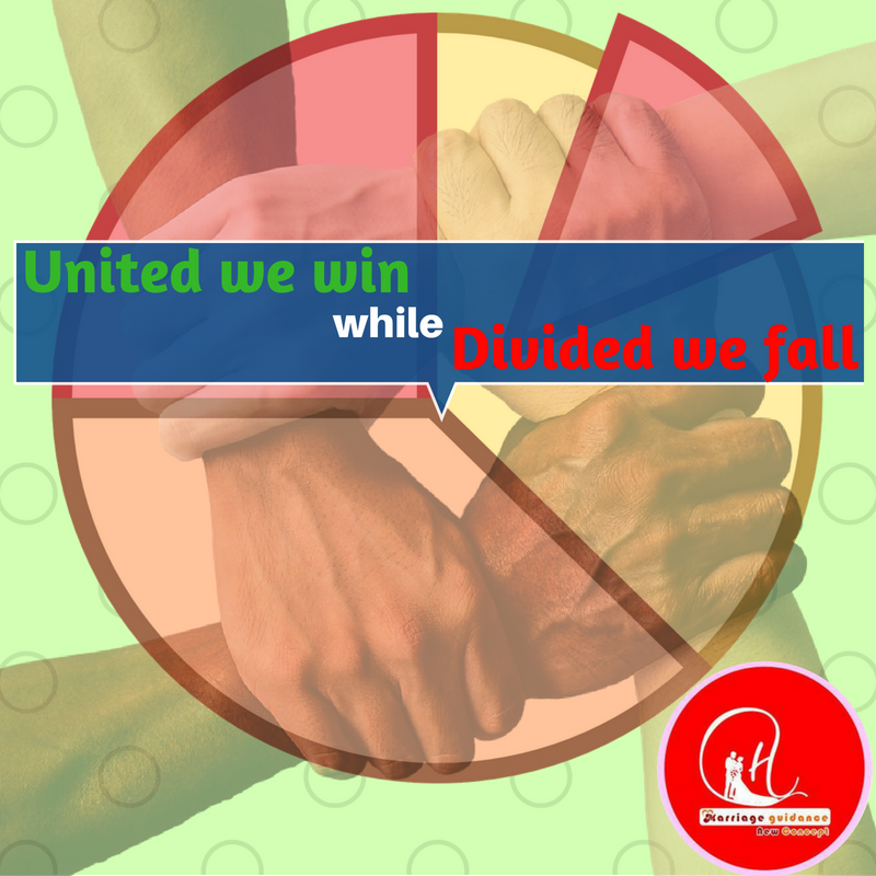United we win while divided we fall